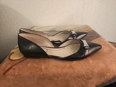 Zapatos planos Lifestride Soft System para mujer talla 9,5 negros sin cordones punta puntiaguda #44 Foto 1 de 4