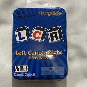 The Original LCR Left Center Right Dice Game Blue Tin George & Company Sealed - Picture 1 of 4
