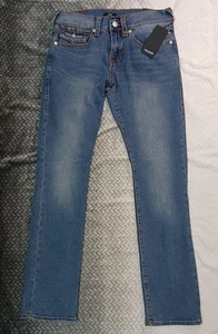 True Religion Big T Ricky Jeans Herren W30 x L34 Orange Stitch Relaxed Straight - Bild 1 von 12