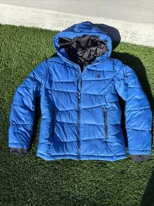 SPYDER Boys Lrg (14/16)Puffer Jacket Water Resistant Frontier Blue, Minor Flaws* - Picture 1 of 10