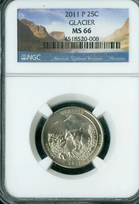 2011 P GLACIER PARKS QUARTER NGC MS66 - Image 1 of 2