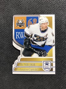 2003-04 PACIFIC CROWN ROYALE JAROMIR JAGR BLUE SAPPHIRE DIE-CUT #ed 424/850