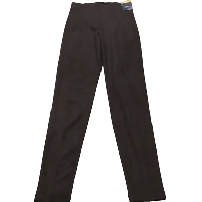 size 6r  high rise  leggings marks and spencer collection brown suede m&s new - Image 1 of 4