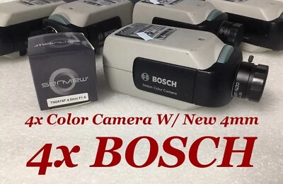 Lot 4 Bosch LTC0455/21 Security Color Cameras W/New 4mm Fixed Lens 540TVL TESTED - Image 1 of 4