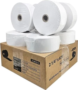 2 1/4" (57MM) x 675 FT, HEAVY WEIGHT ATM THERMAL RECEIPT PAPER 80 GSM (8 ROLLS) - Picture 1 of 8