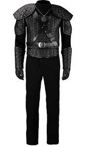 Weißer Wolf schwarz Cosplay Kostüm Halloween Leder Uniform Komplettset Outfit - Bild 1 von 5