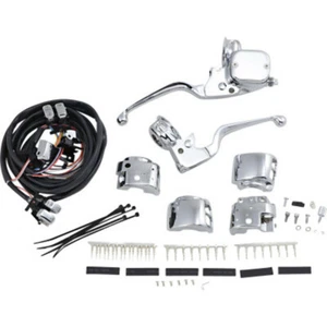 Chrome Handlebar Hand Controls Switches Dual Disc 11/16 Kit Harley Touring 96-07 - Picture 1 of 5