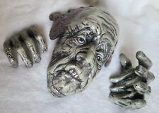 Zombie Head Walking Dead Halloween Decor Wall Plaques Creepy Ceramic Decorative 