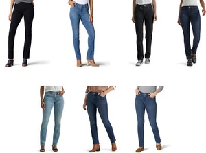 Lee Women's Ultra Lux Comfort Flex Motion Straight Jeans - Picture 1 of 33