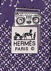 HERMES TIE 645901 SA violet foncé « Radio » 100 % soie cravate neuve dans sa boîte sans étiquettes