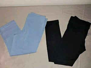 Girls Primary leggings, PAIR, capri, full length, size 6, blue, black - Picture 1 of 9