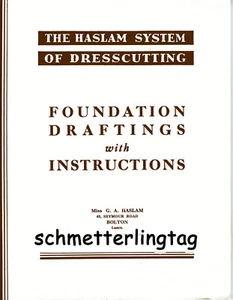 1940s 1950s Haslam Draft Pattern Making Book Foundation Draftings w Instructions - Picture 1 of 1