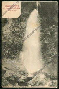 LECCO INTROBIO 27 CASCATA PARADISO DEI CANI VALSASSINA Cartolina VIAGGIATA 1906 - Imagen 1 de 2