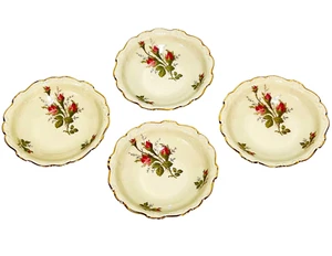 4 Rosenthal Pompadour Moss Rose Pattern Fruit Berry Bowls Elegant Porcelain - Picture 1 of 3