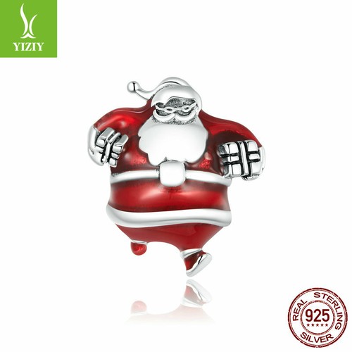 VALENTINO Charms Babbo Natale in argento sterling autentico da donna Natale da donna S925 bracciali adatti