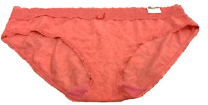 NWT Lane Bryant Coral Pink Stretch Lace Stretch Hipster Panties in Size 2X 22 24
