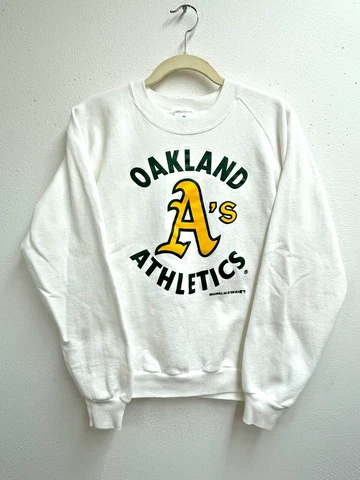 RARE! VTG USA 80s Oakland A's Athletics sweatshirt MLB Size L Cover