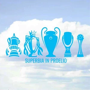 5 Trophies Man City Football Car Bumper Window Laptop Vinyl Decal Sticker - Picture 1 of 6