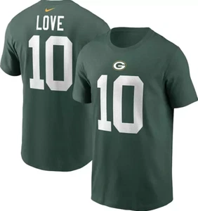 NWT Nike Jordan Love #10 Green Bay Packers Men's Medium Tee Short Sleeve T-Shirt - Picture 1 of 13