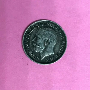 1913 GEORGIVS V D.G. BRITT: OMN: REX F.D. IND: IMP: 3 Pence Münze *825 - Bild 1 von 2