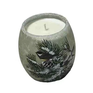 Ulterior Windlichter Vogel Tannenzapfen Cranberry Duft Handarbeit Soja Kerze - Bild 1 von 4