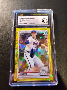 2020 Bowman Draft Sapphire Jared Shuster Gold 27/99 Mint+ 9.5 - Picture 1 of 2
