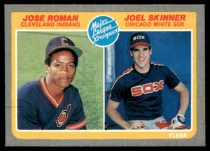 1985 Fleer #646 Jose Roman/Joel Skinner Cleveland Indians/Chicago White Sox