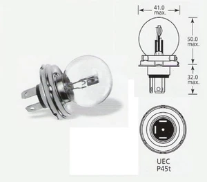 24 voltios 55/50 vatios UEC P45t clásico camión faro bombilla 429 (par) - Imagen 1 de 6