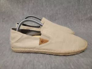 Olukai Kaula Pa'a Kapa Women's 9 Rose Pink Linen Espadrille Slip on Loafer Flat - Picture 1 of 7