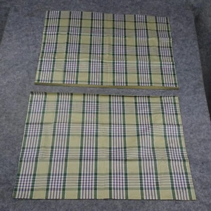 Ralph Lauren Pillow Shams Set of 2 24 x 32 Queen Green Purple Plaid Cotton B - Picture 1 of 8