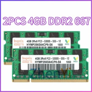 8GB 2x 4GB 2GB 1GB DDR2 PC2-5300S 667MHz 200Pin Laptop SODIMM RAM For Hynix LOT - Picture 1 of 10