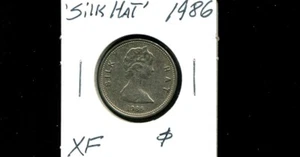 1986 SILK HAT (Double Headed Eagle w/Top Hats) Queen Elizabeth II Magician Coin - Picture 1 of 2