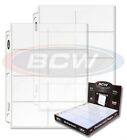 Lot of 200 BCW Pro 8 Pocket Trading Card / Coupon Album Pages binder sheets