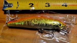 Large Topwater Crankbait Señuelo de pesca Metallic Orange Gold 3-1/2 "3/8 oz NIP - Imagen 1 de 5