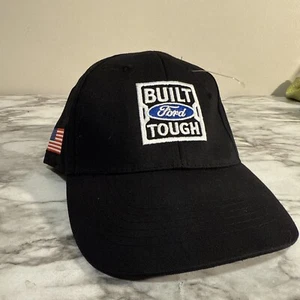 Sombrero Ford construido resistente con bandera americana ajustable negro liso - Imagen 1 de 8