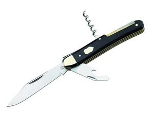 HARTKOPF PICNIC POCKET FOLDING KNIFE / EBONY BOTTLE OPENER SCREWDRIVER CORKSCREW - Picture 1 of 1