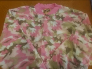 Adult FOOTED Pink Camo Pajamas Small One Piece Rare Drop Seat New Tag Free Ship - Picture 1 of 6