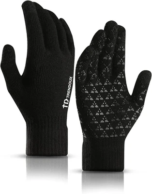Guantes de Invierno para Hombres Mujeres - Pantalla Táctil Mejorada Clima Frío Térmico Cálido Kn Foto 1 de 4
