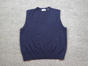 Lord Taylor Weste Herren Large blau zweilagig Kaschmir Pullover V-Ausschnitt Business adrett - Bild 1 von 8