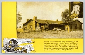 Buffalo Bill Museum Postkarte Cody Wyoming Vintage Burlington Route - Bild 1 von 2