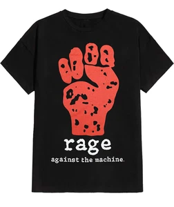 Rage Against The Machine Band Red Fist Cotton Black All Size Tee Shirt AG557 - Picture 1 of 4