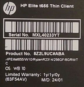 HP Elite T655 Thin Client Ryzen Embedded R2314 2,10GHz 8GB RAM 256GB 8Z2L9UC#ABA - Bild 1 von 4