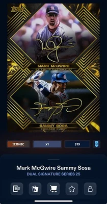 COLORE TOPS DIGITALES Mark McGwire Sammy Sosa DOBLE FIRMA 25 ORO ICÓNICO Leer Foto 1 de 3