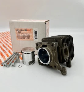 Cilindro original STIHL + pistón Ø 34 mm HS 45 HS45 2-MIX, 42280201200 - Imagen 1 de 2