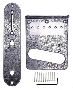 1 Set Piastra Ponte Telecaster 3 Vie Interruttore Controllo con Argento - Foto 1 di 5
