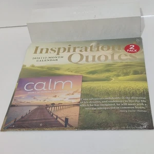 2026 INSPIRIERENDE ZITATE/RUHIGE WANDKALENDER ~ 2er-Pack ~ 12"x24" offen & 6"x12" offen - Bild 1 von 3
