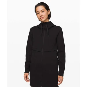 Lululemon Long Horizons Sudadera con Capucha Negra Talla Mediana Abrigo Chaqueta Viaje Viaje Viaje - Imagen 1 de 10