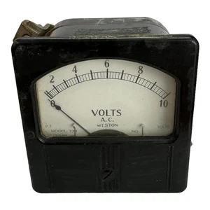 0-10V AC VOLTMETER MILITARY PANEL METER 731 WESTON 80x75x70mm - Picture 1 of 5