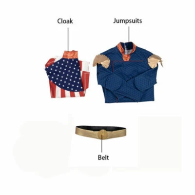 The Boys Homelander Hecho a Mano Disfraz Mono Capa Cinturón Conjunto Halloween Cos Prop Foto 1 de 4