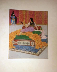 Grabado Mil Y Una Noches Escena Orientalista I (1916) Leon Carre - Imagen 1 de 1